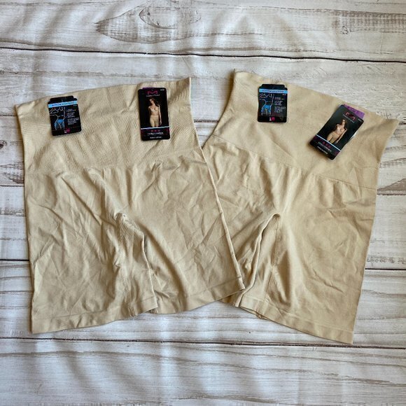 Maidenform Nude Shapewear Ultra Control Thigh Slimmer Plus Size 2XL NWT 2 Pairs - Picture 1 of 6